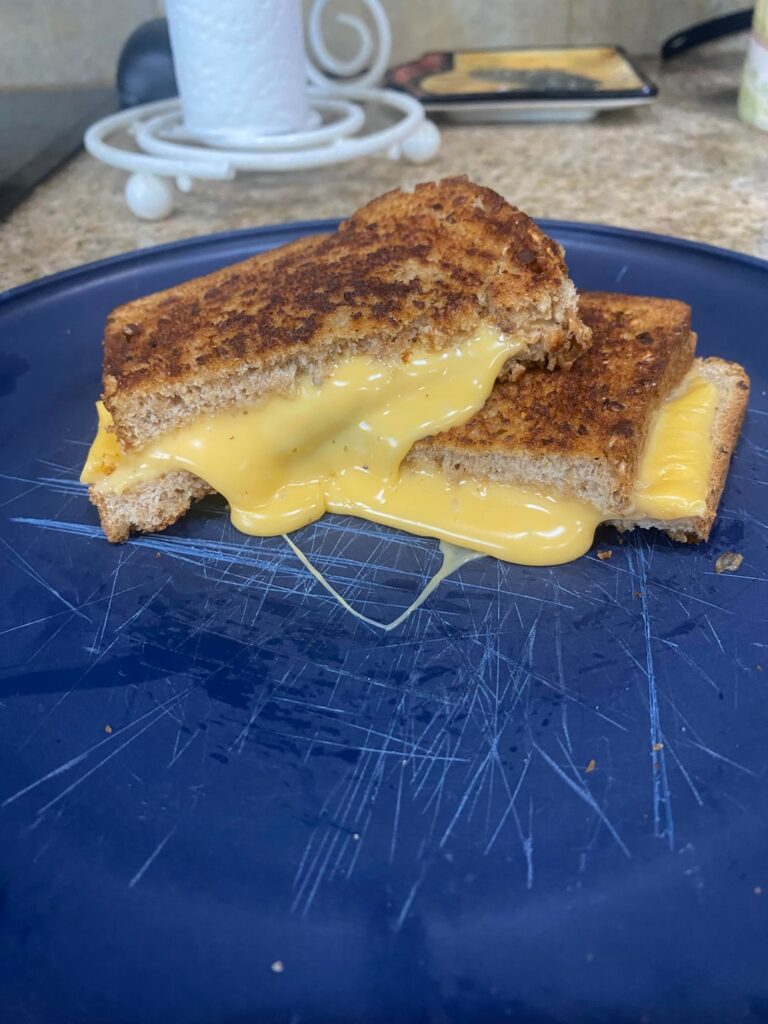 grilled cheese on whole wheat bread
