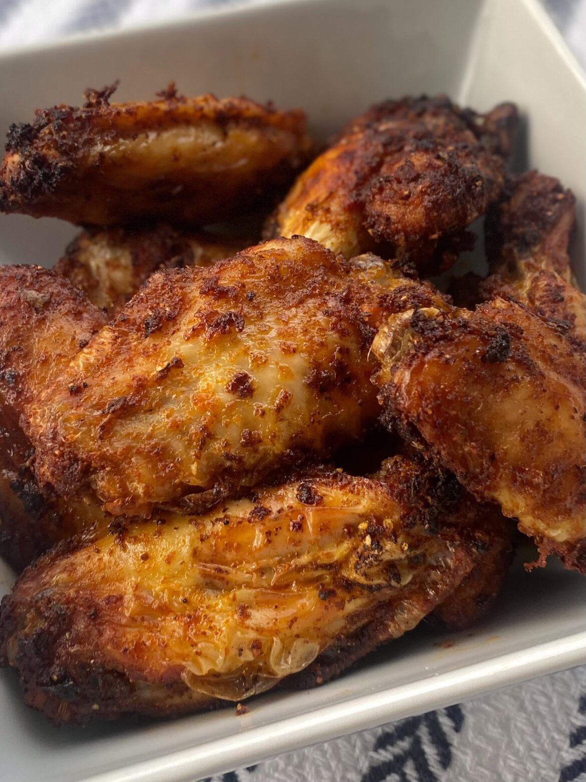 Air-fried chicken wings