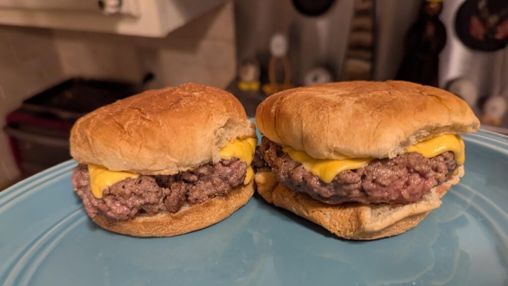 My first time making my own burgers. How’d I do? My first time making my own burgers. How'd I do?