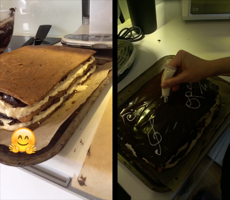 Opera cake icing