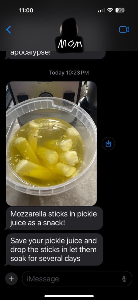 This recipe my mom sent me