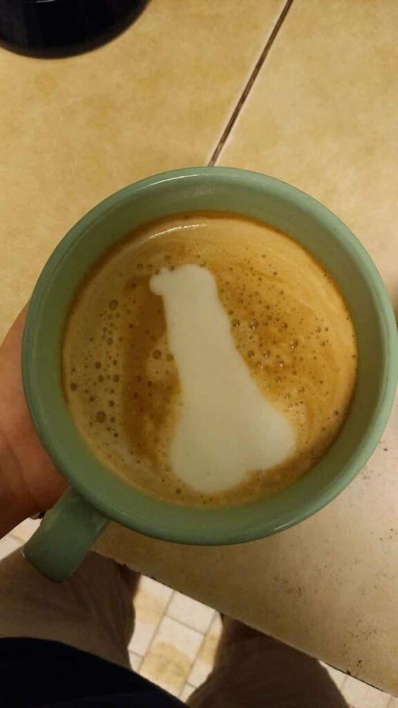 Latte art failed