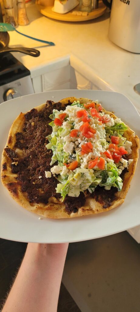 Smashed Mediterranean pitas