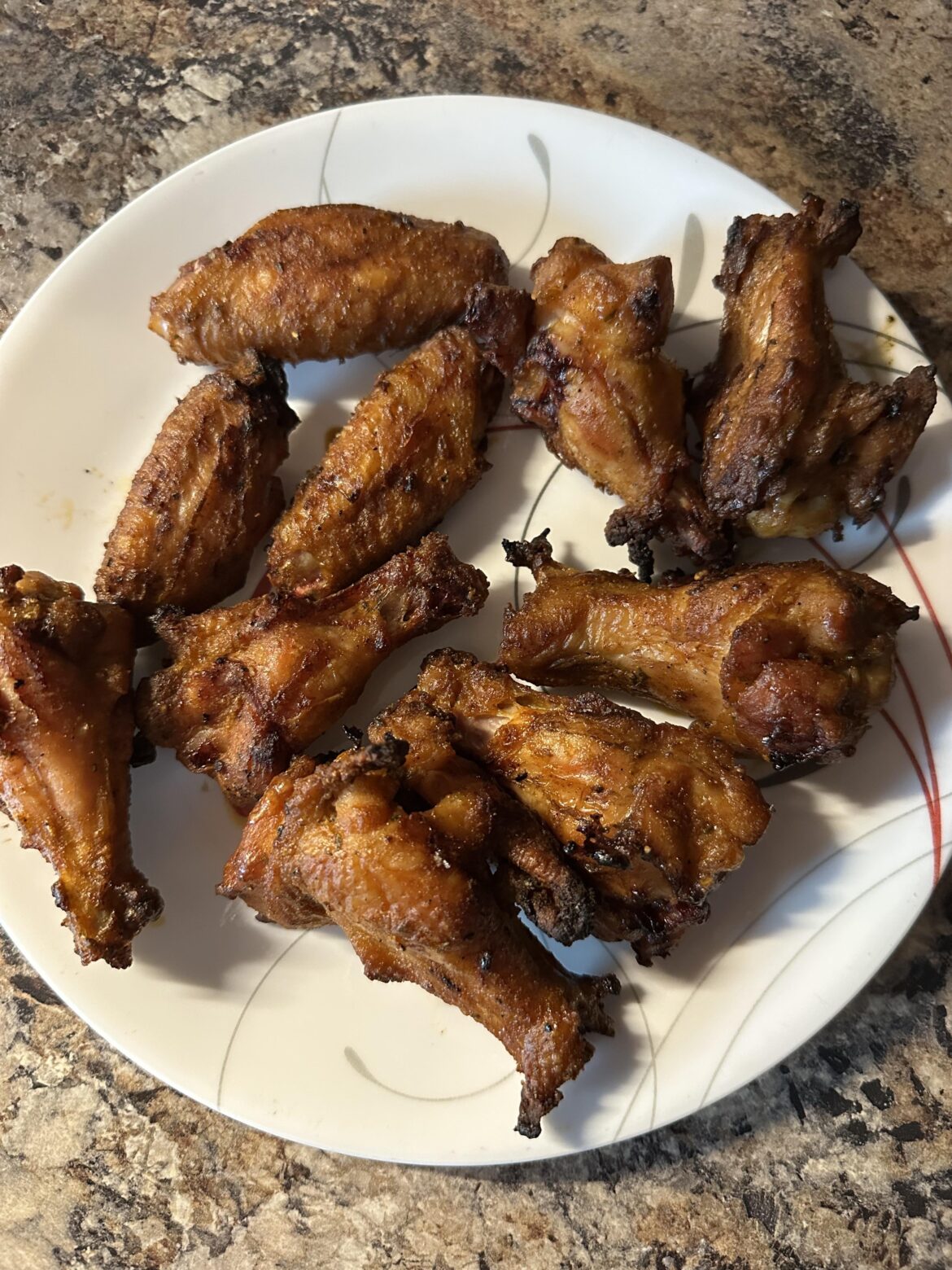 Smoked some wings for lunch