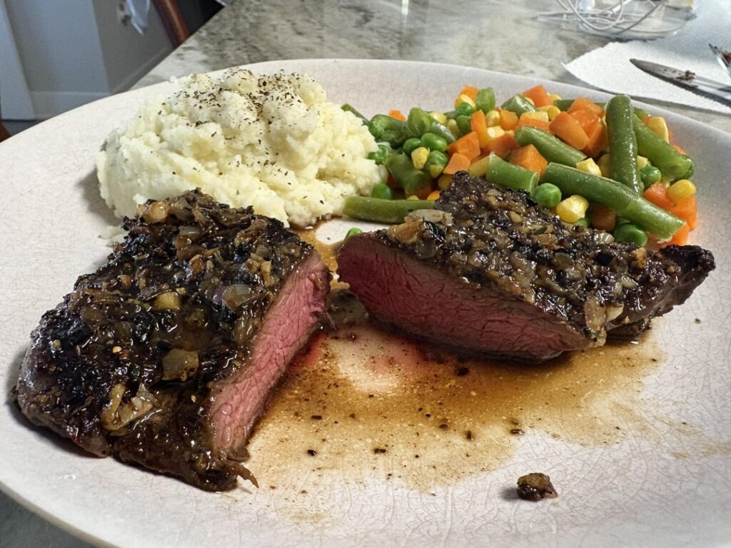 Bison Steak - Seared perfection!