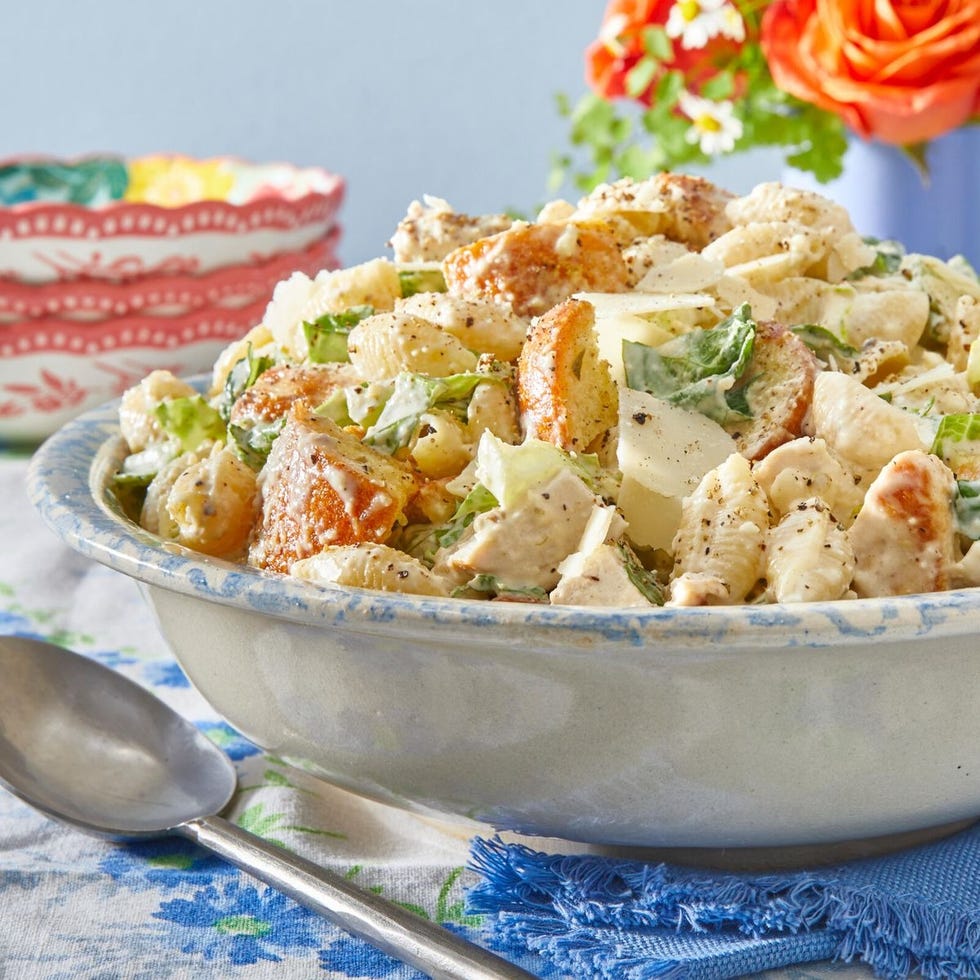 packed lunch ideas chicken caesar pasta salad