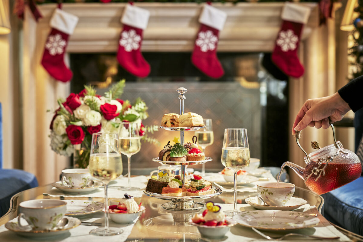 The Peninsula's Festive Afternoon Tea Laurent-Perrier Champagne.