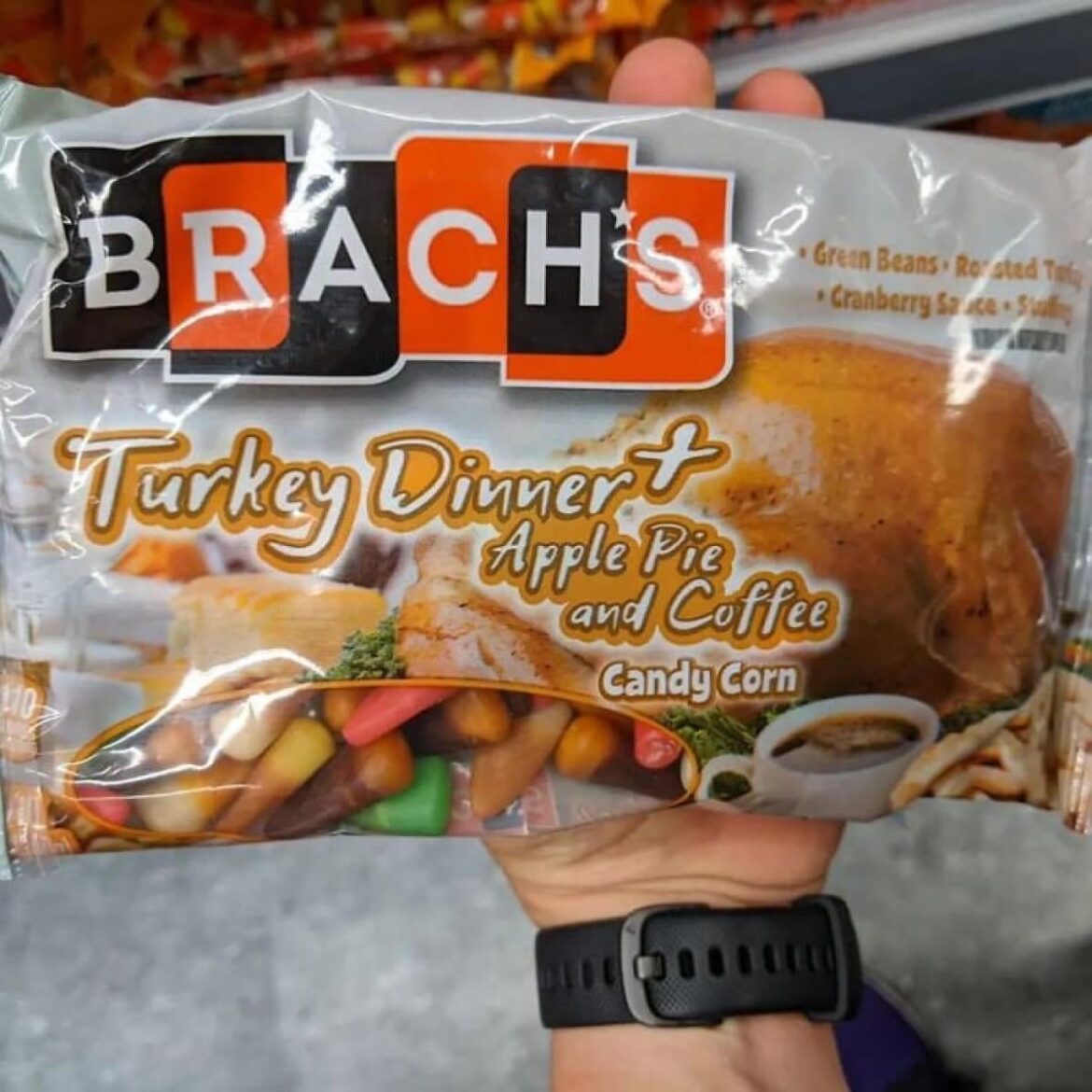 Turkey, pie, and coffee flavored candies. No need to cook, all in one package!😁