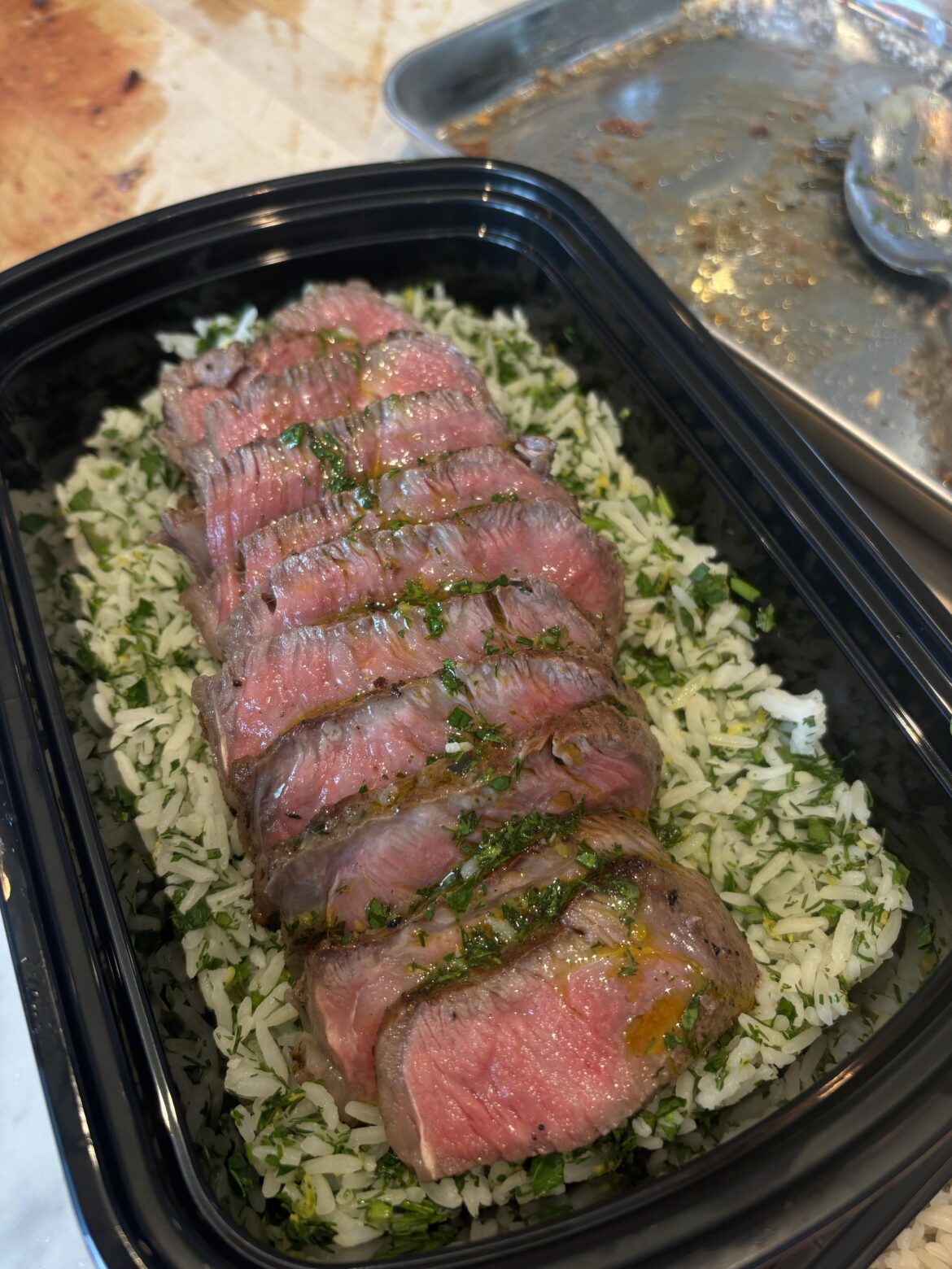 meal prep NY strip