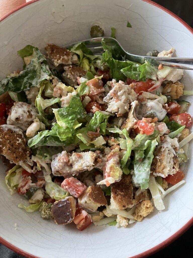 Tossed chicken salad