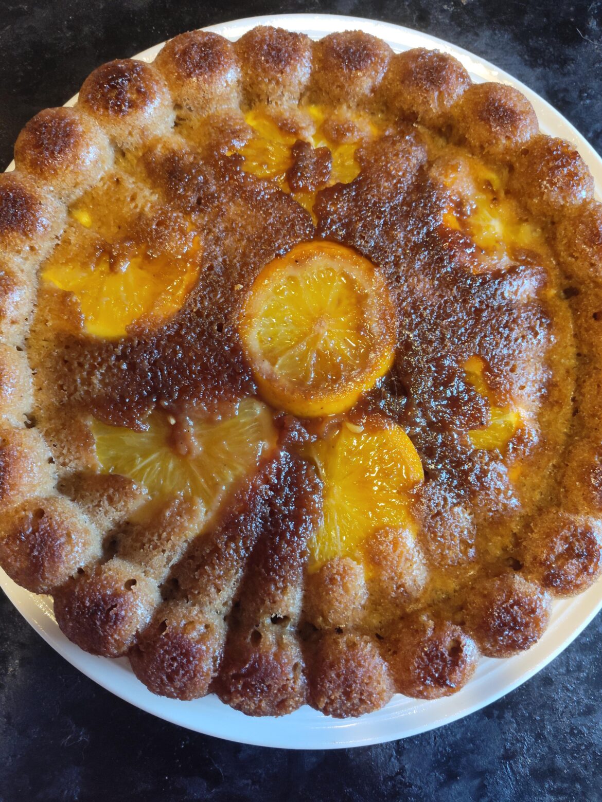Orange upside down cake