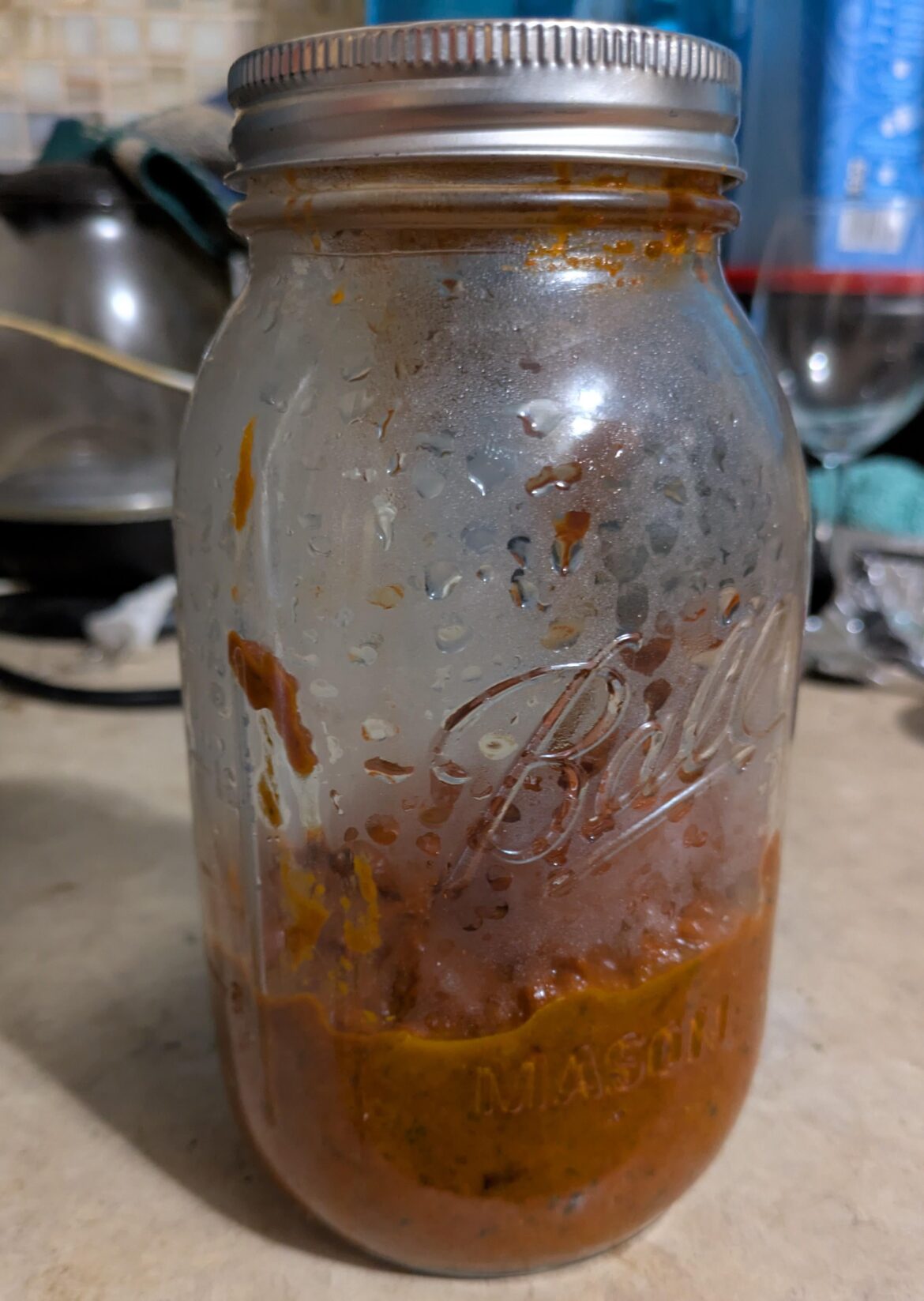 My face is still burning. This sauce made the air spicy.