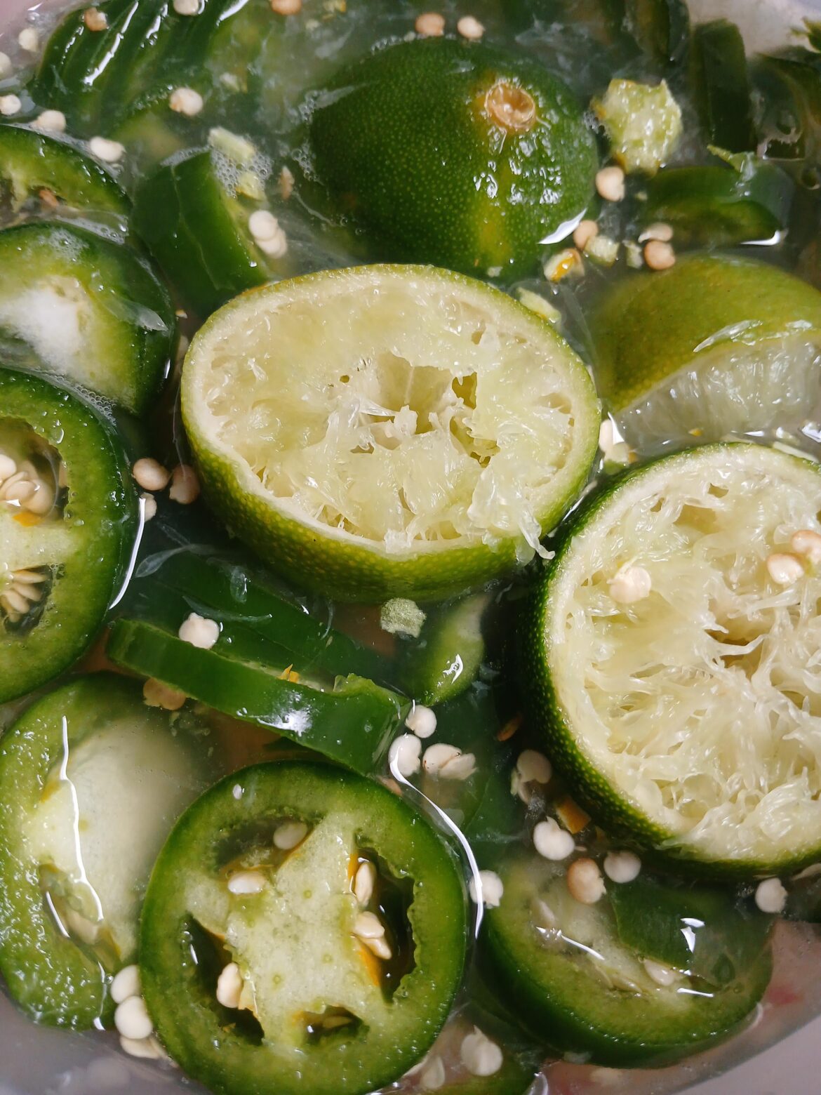 Homemade jalapeño limeade