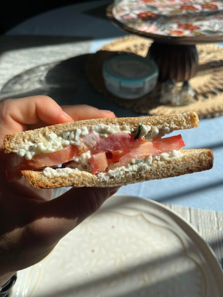Cottage Cheese makes any tomato sing