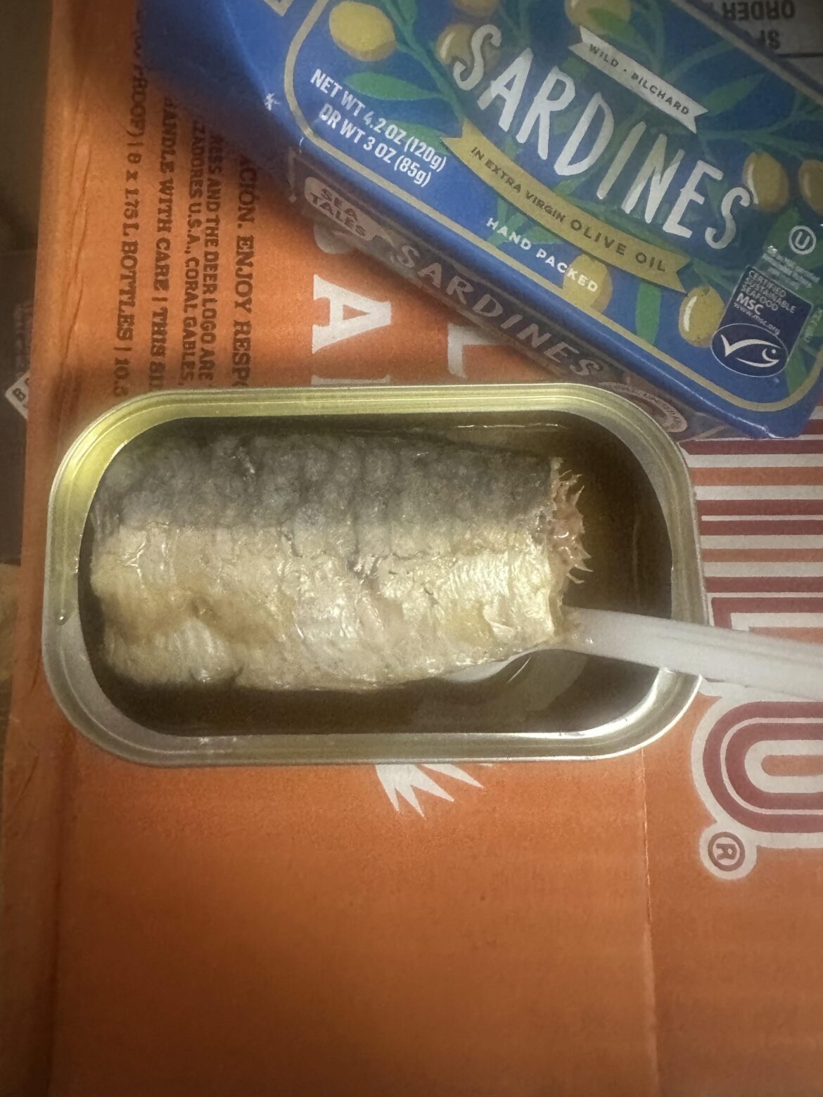 Having a can of Sea Tales as a work snack - I think I found the king of all sardines