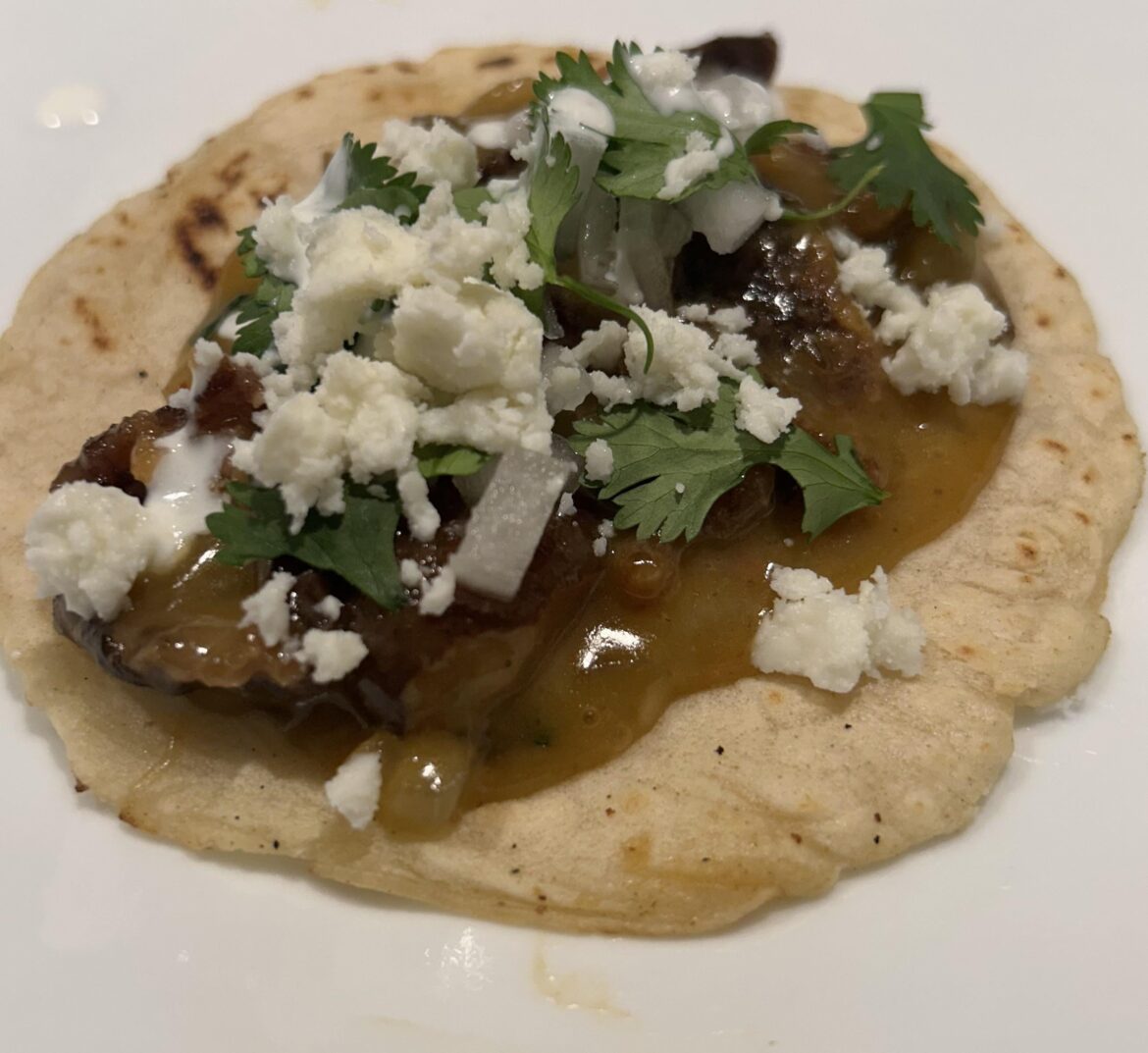 Ham hock cracklin taco