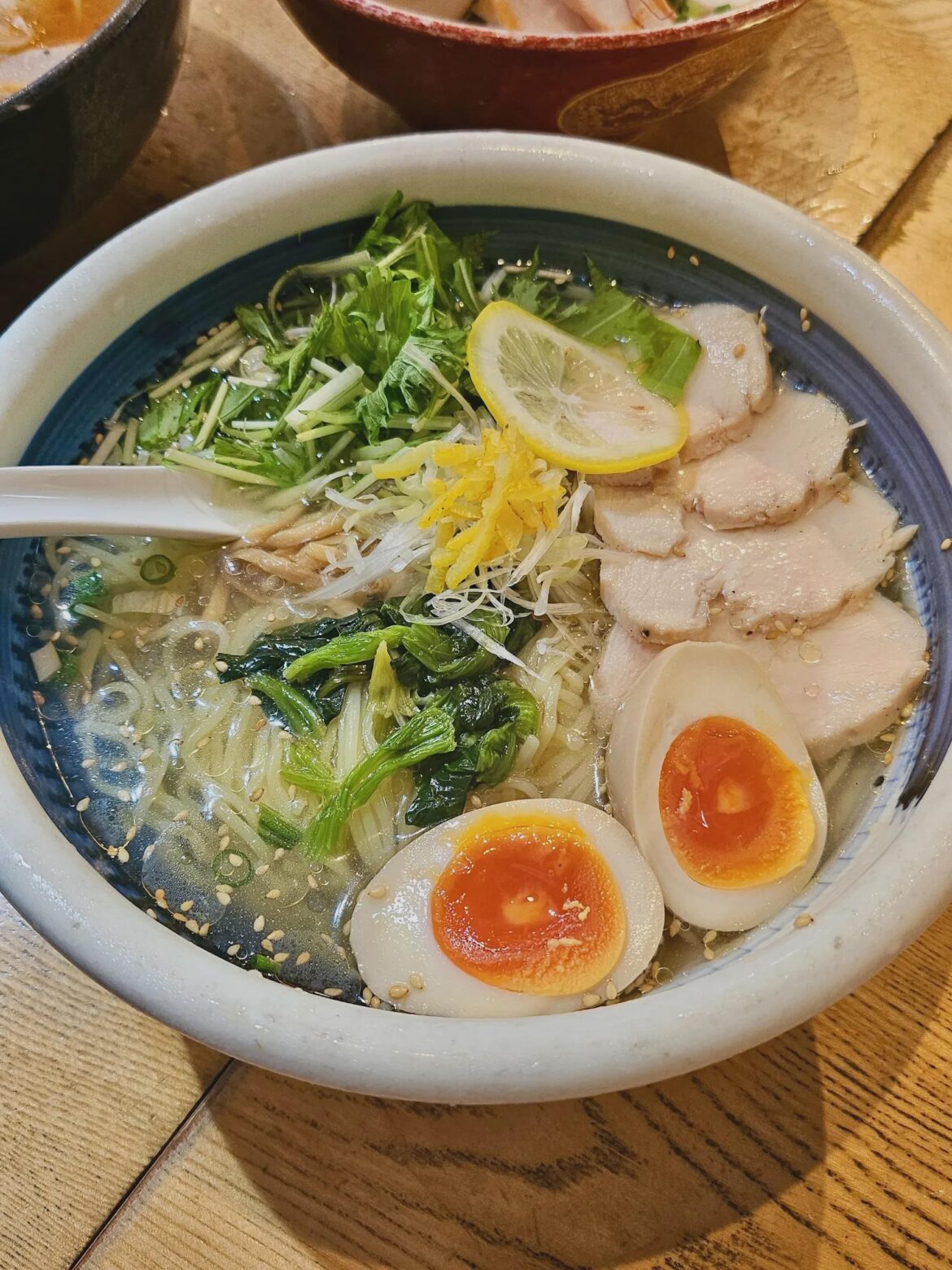 Ramen craving satisfied .Rich broth, perfect noodles, and that egg was chefs kiss. Might have to get another bowl tomorrow.