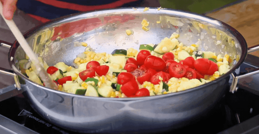 Garlic Butter Corn & Zucchini Skillet