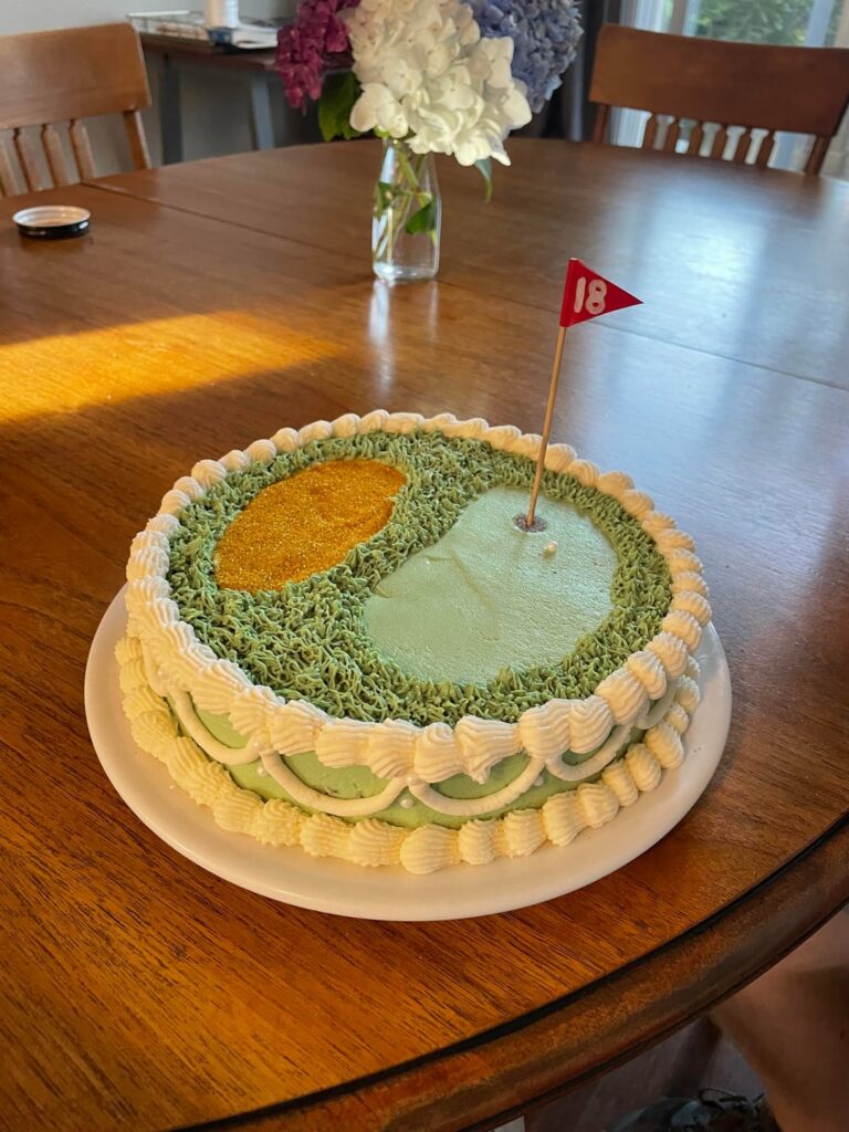 Golf course cake for my brother’s birthday!