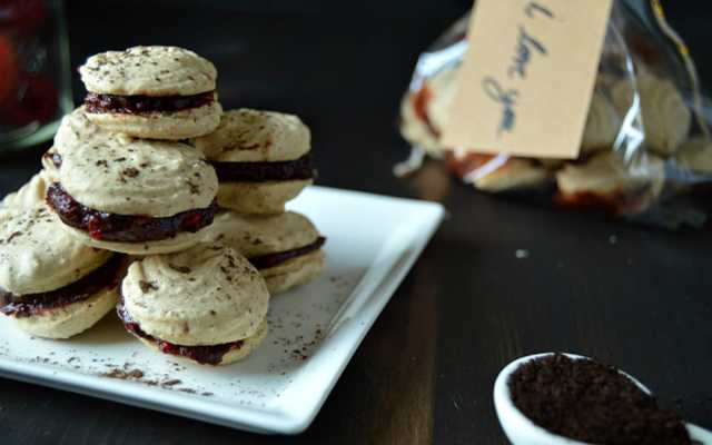 Raspberry Mocha Macarons 1