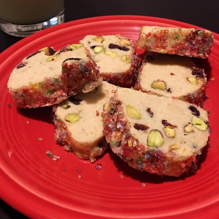 Pistachio-Cranberry Icebox Cookies