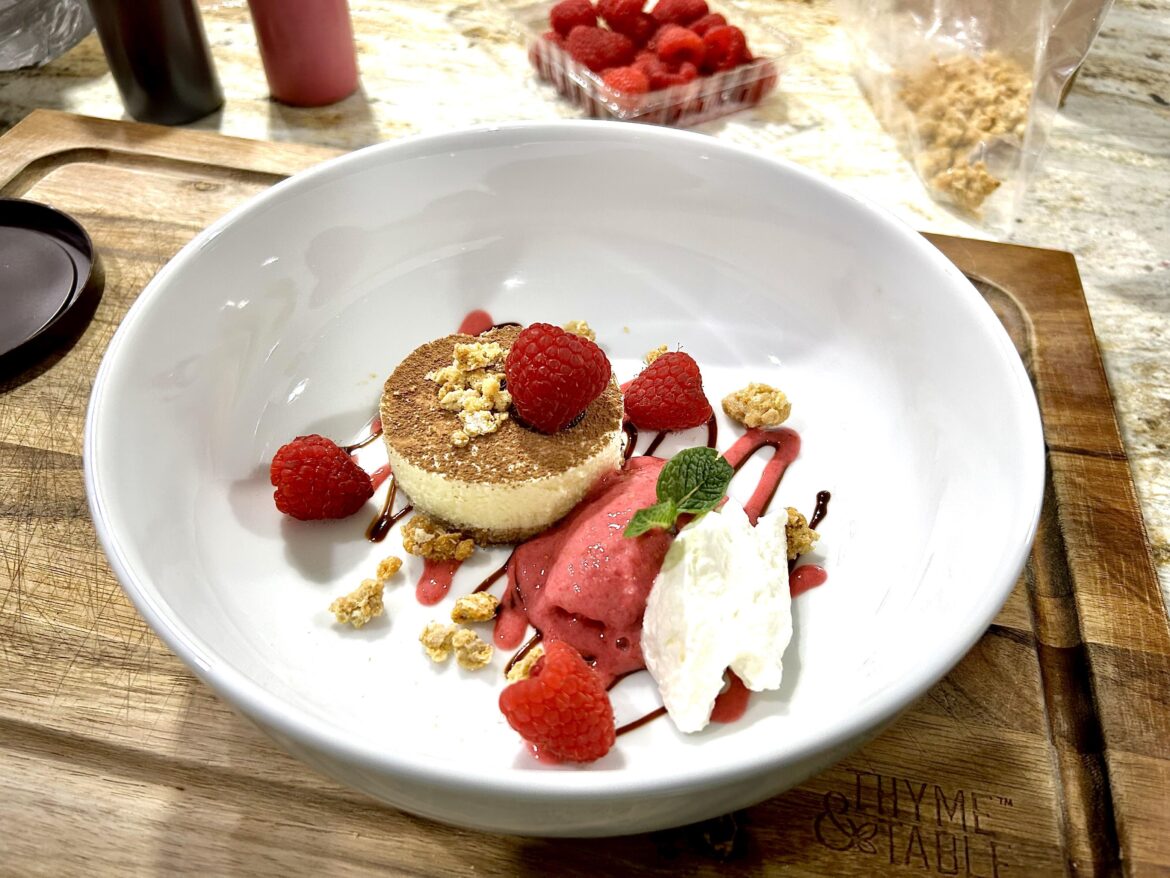 Cheesecake & Raspberry Sorbet Cheesecake & Raspberry Sorbet