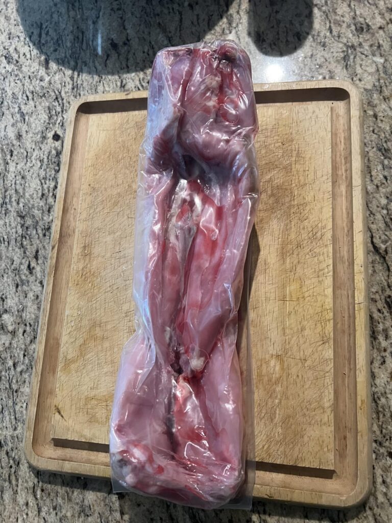 Since I goat a lot of responses on the previous one, let’s go again: Guess the mystery meat!