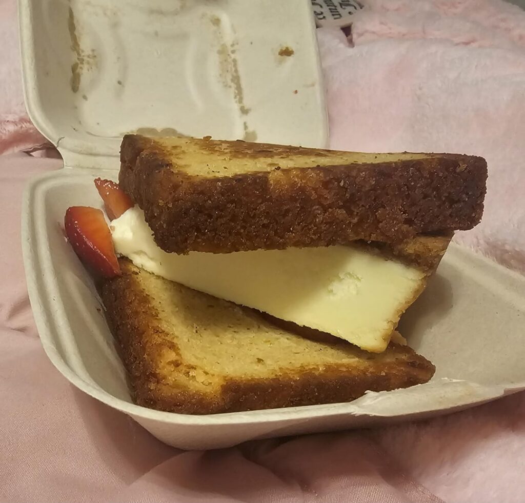 Ordered a "Strawberry Cheesecake Melt".