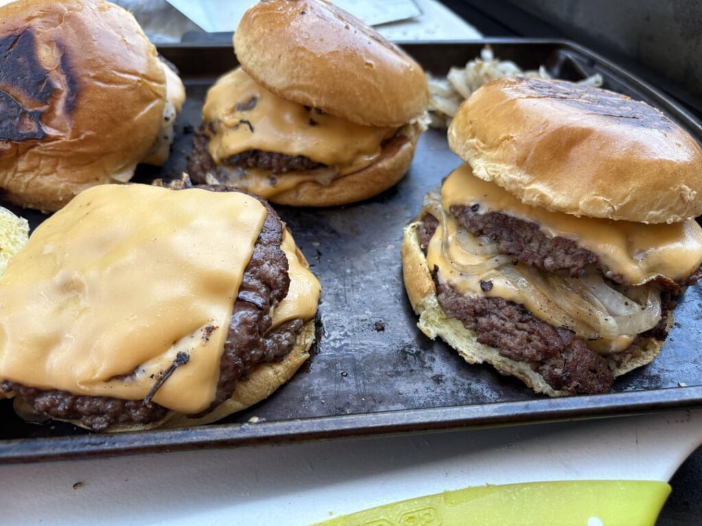 Grilled onion burgers I made yesterday.