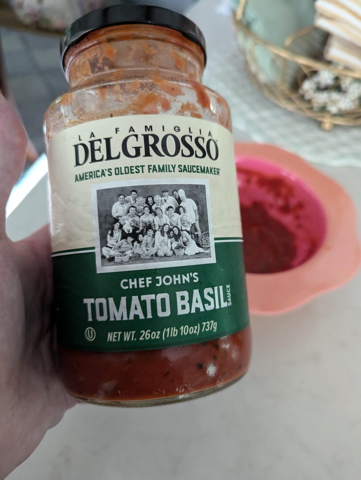 MIL brought down some salsa: crushed half the bowl and found this on the counter