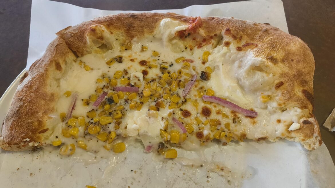 my wife told me to post my creamed corn pizza here