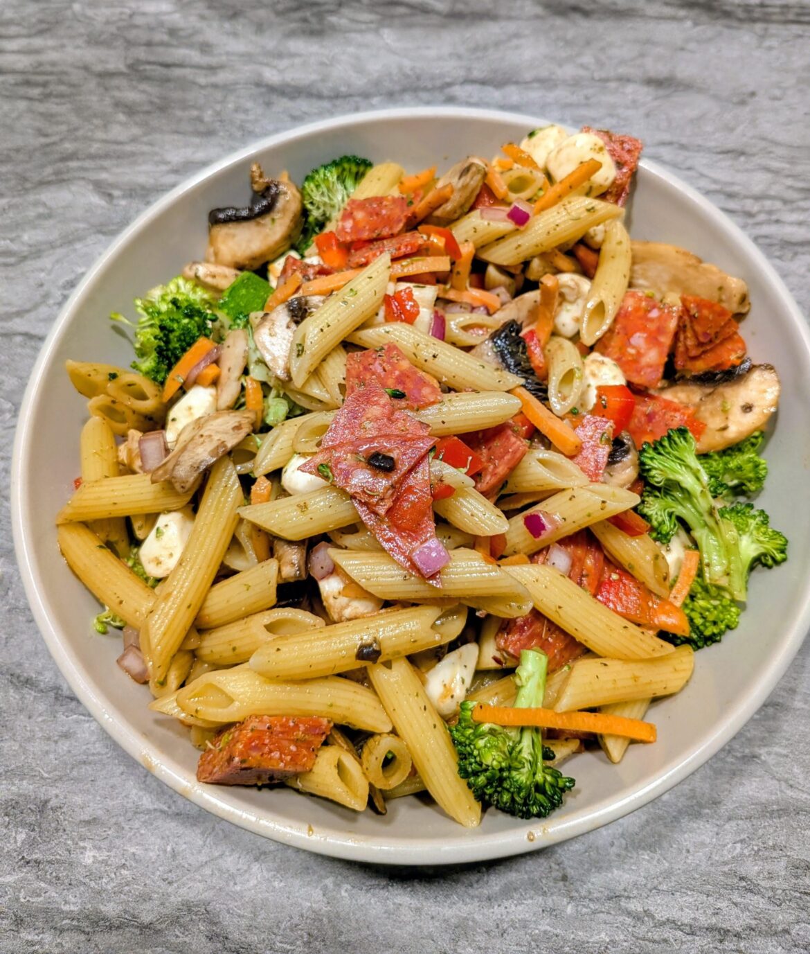 Pasta salad I made for dinner