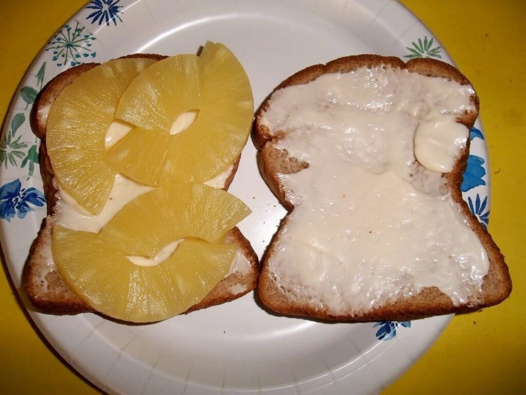 Pineapple and Mayonnaise Sandwich