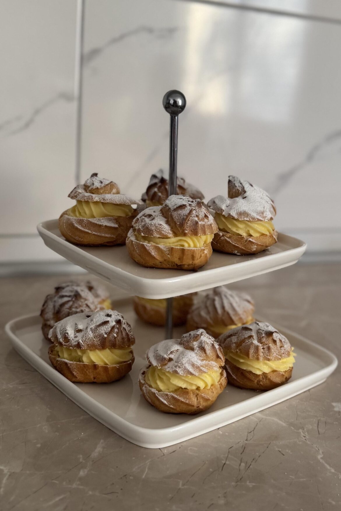 Homemade cream puffs