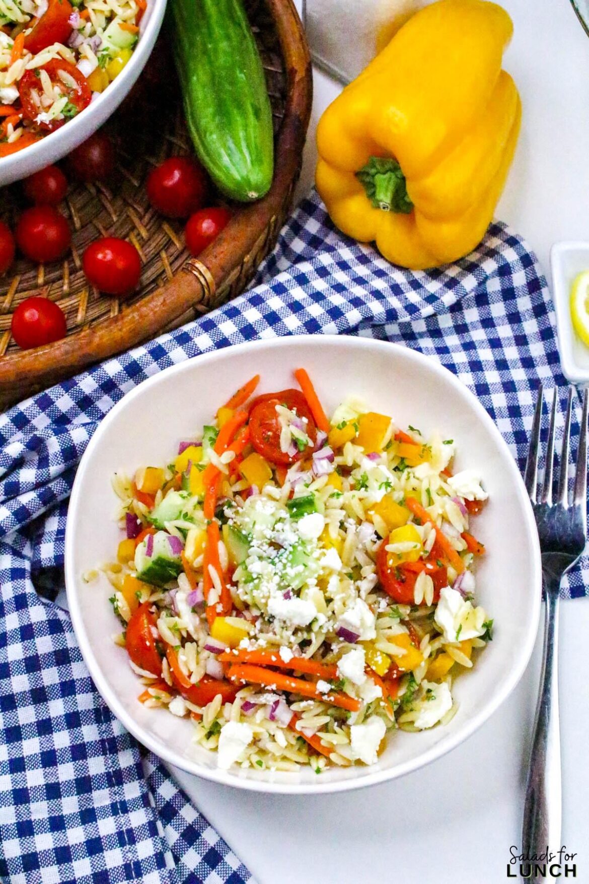 Rainbow Orzo Salad