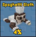 Spaghetti Sloth pet icon in Roblox Grow a Garden.