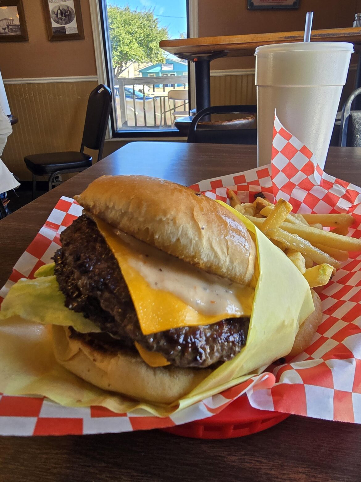 Mom and Pop Double Cheese hot the spot today.