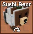 Sushi Bear pet icon for Roblox Grow a Garden.
