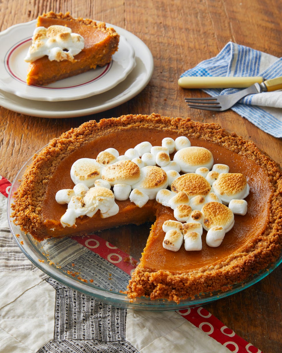 sweet potato pie with marshmallow topping