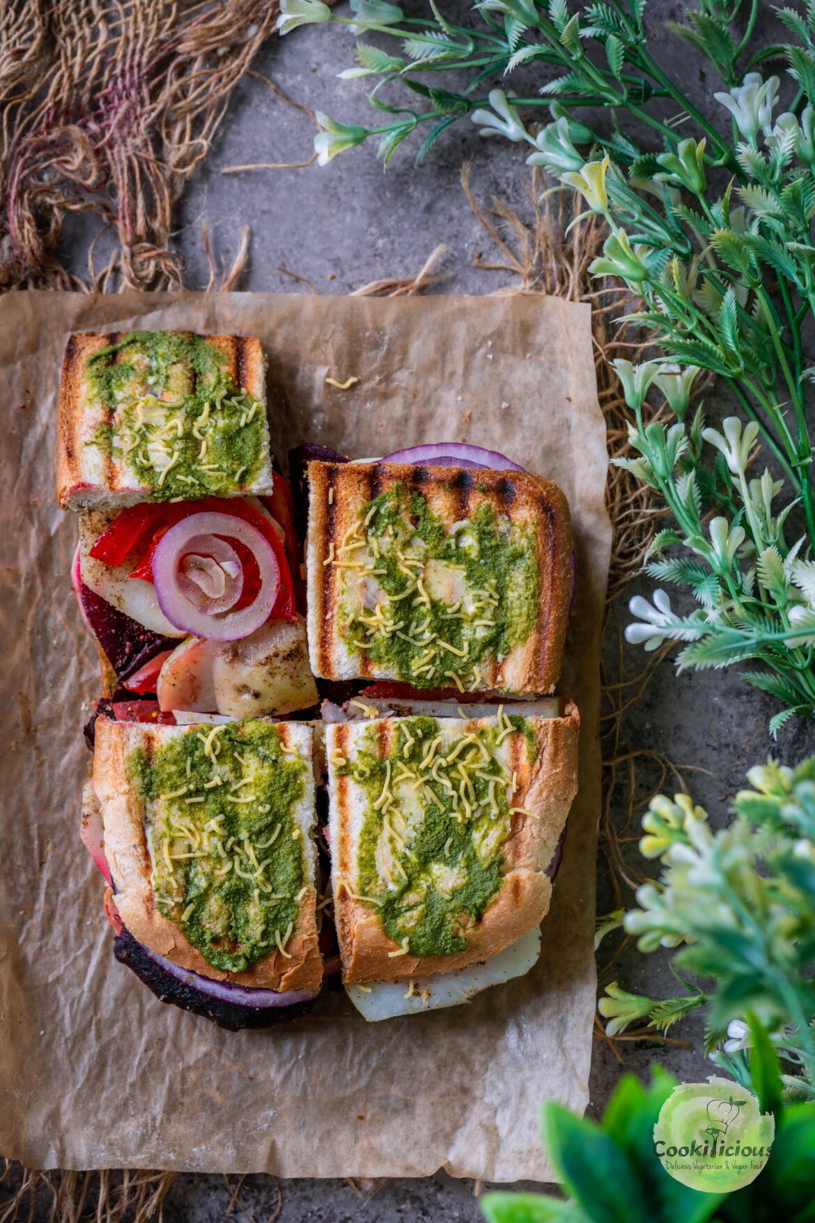 Bombay Vegetable Sandwich Recipe with Homemade Chutney Bombay Vegetable Sandwich Recipe with Homemade Chutney