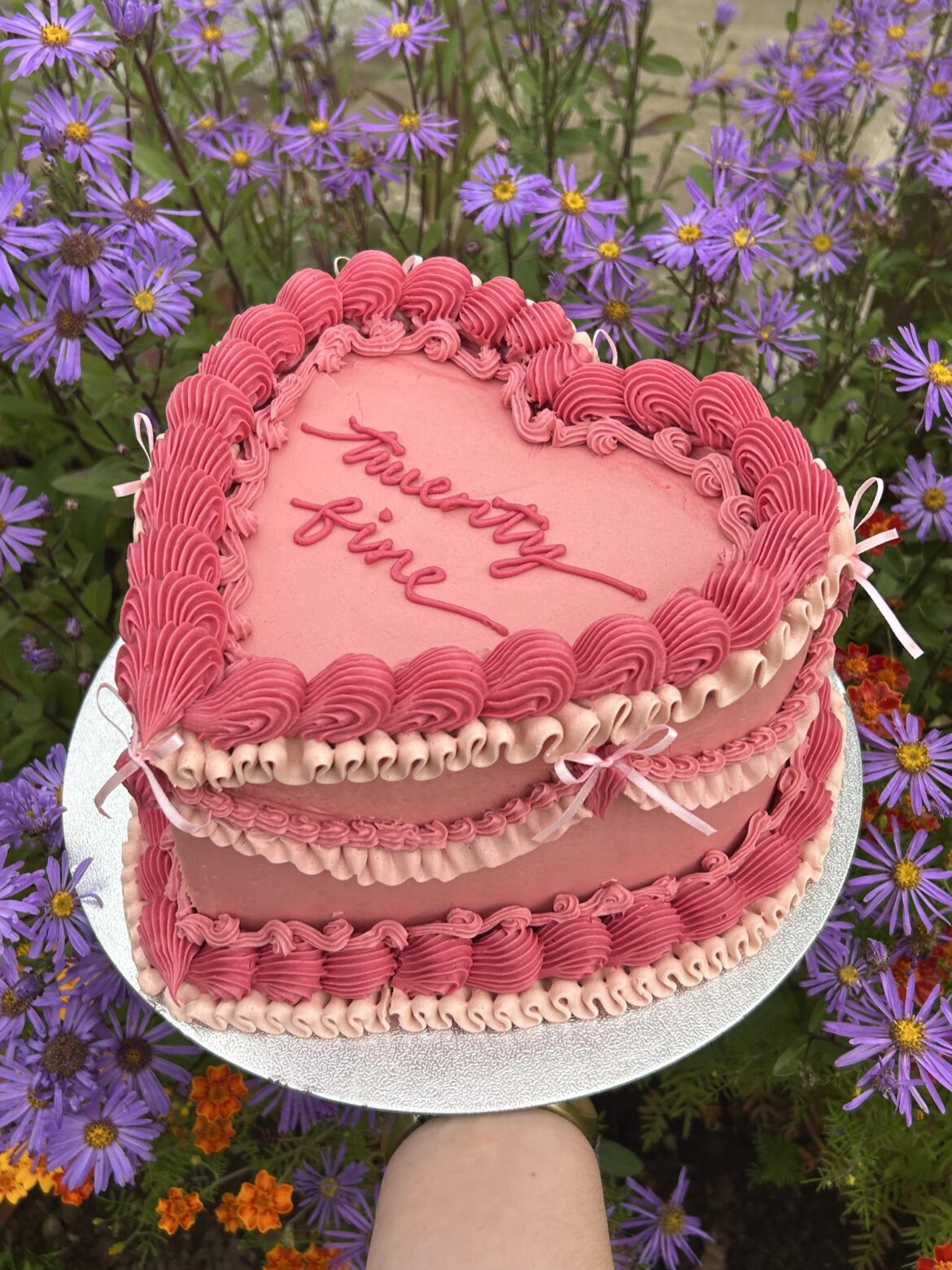 A coffee and walnut cake I made for my friends birthday!