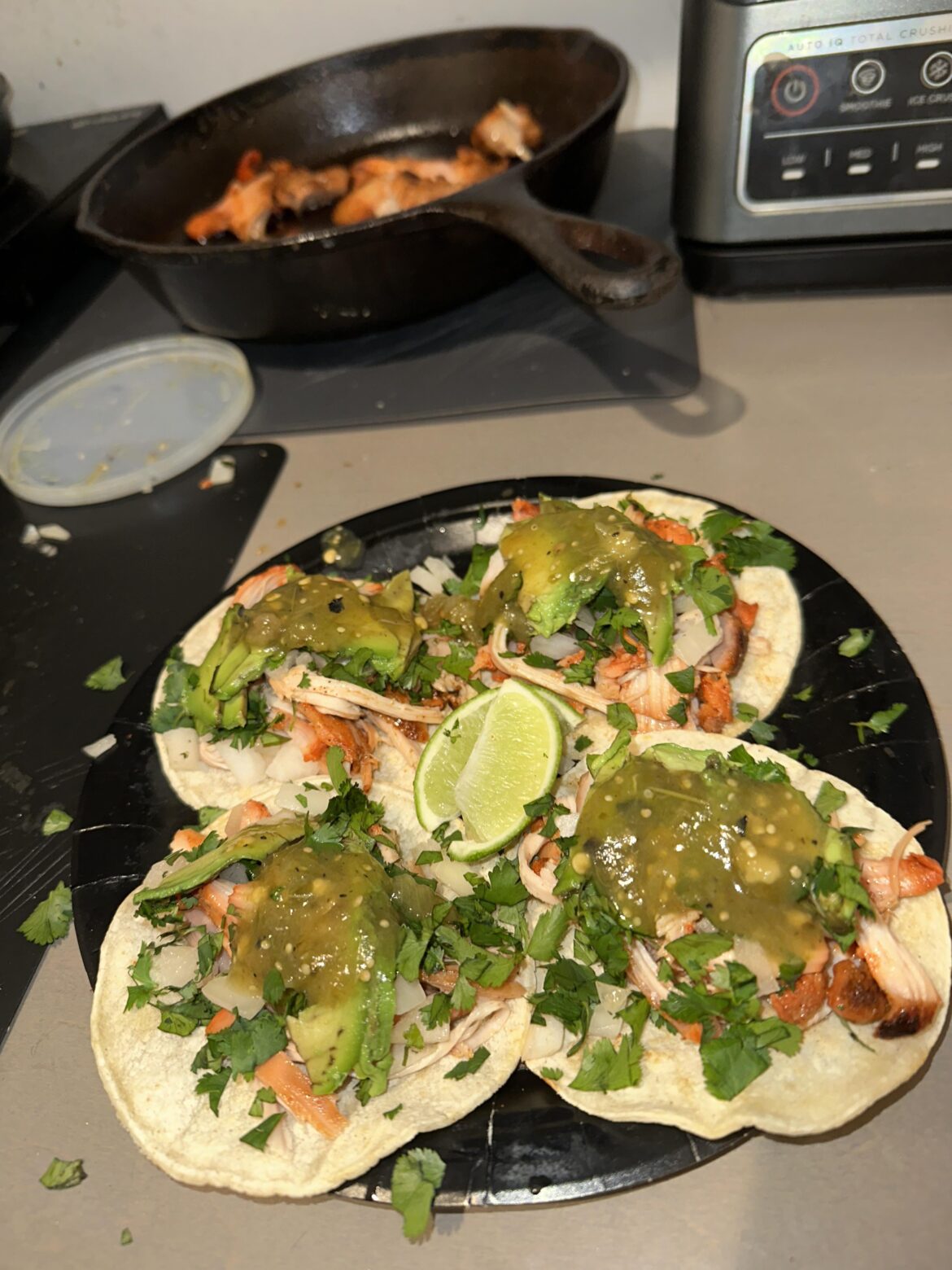 Just some yummy marinated chicken tacos