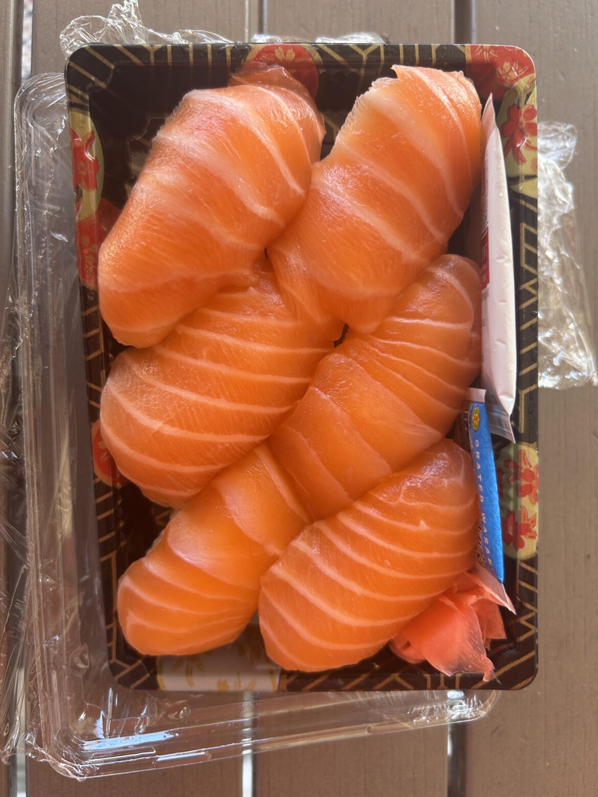 Salmon nigiri the morning before I leave Kauai