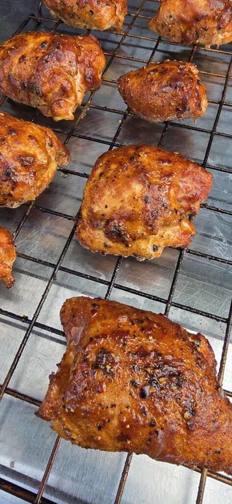 CHICKEN THIGHS ON THE WEBER
