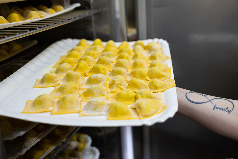 Mugello potato tortelli Vassoio di tortelli mugellani della Bottega del Cornocchio