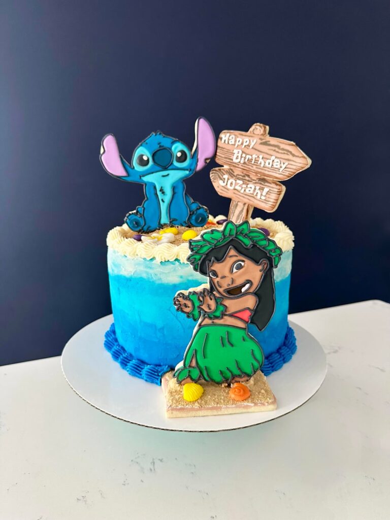 Lilo & Stitch Cookies as Cake Toppers ππΊ Lilo & Stitch Cookies as Cake Toppers ππΊ