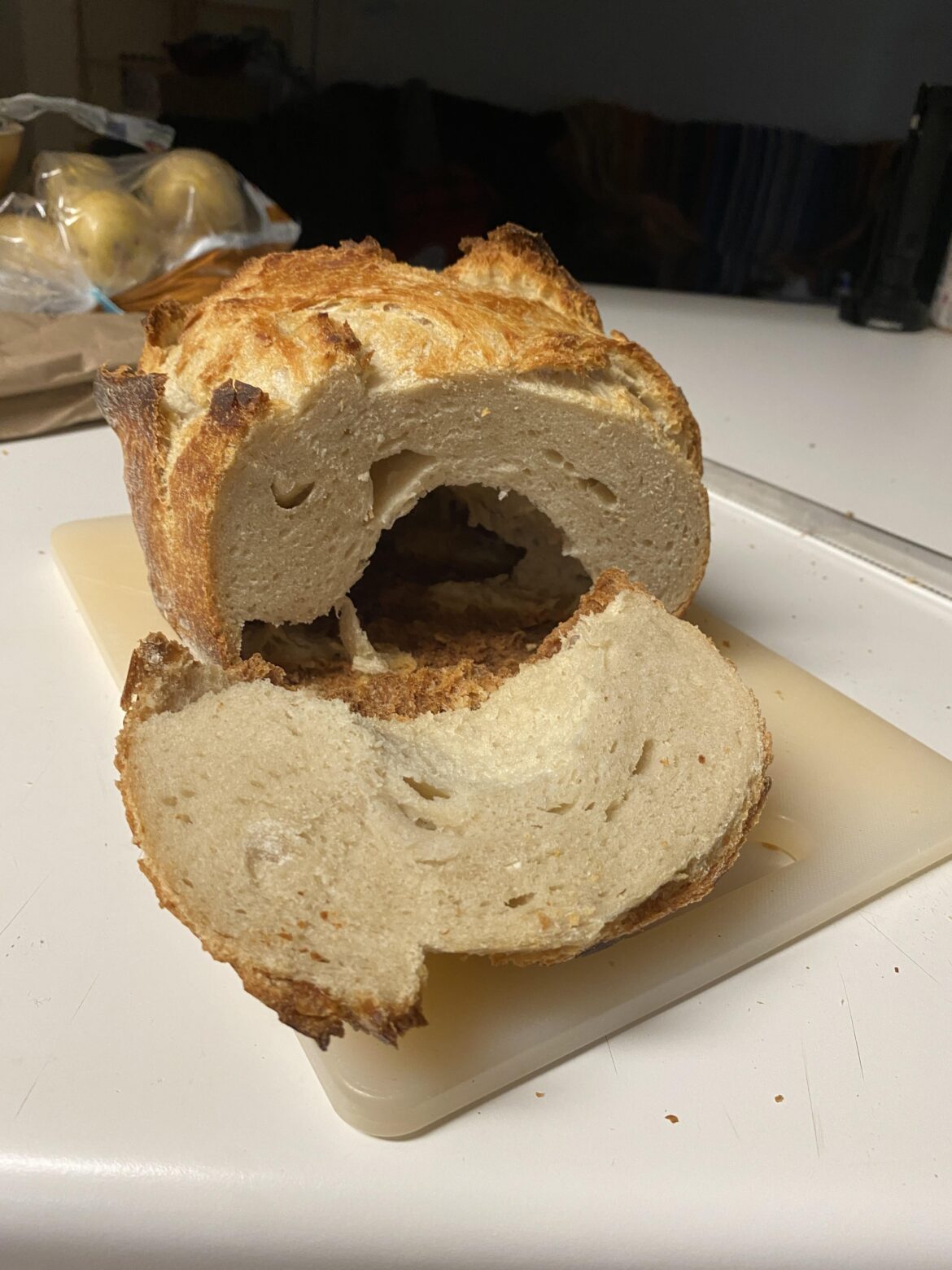 I was so excited by the rise on my second loaf until I cut into it