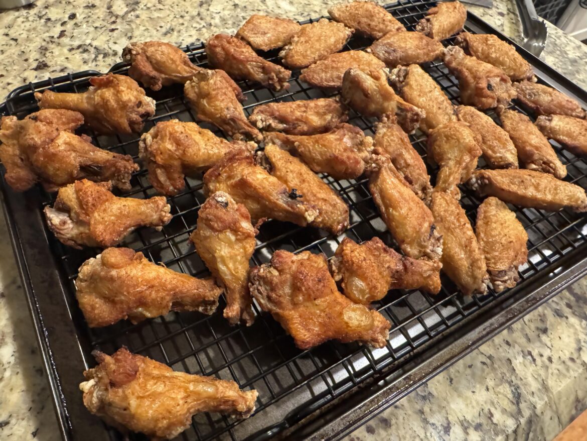 Taking a sec to appreciate how they look before getting tossed in sauce