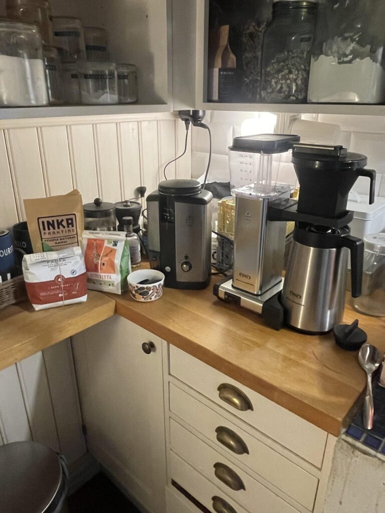 Coffee station at my parents house