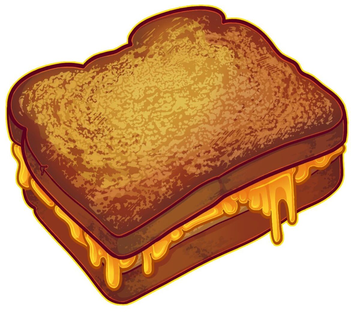Hoping to share my drawing of a grilled cheese!